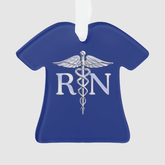 Infirmière inscrite RN Silver Caduceus sur Navy Bl (devant)