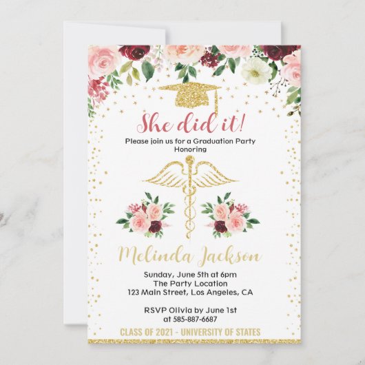 Infirmière - Invitation (Devant)