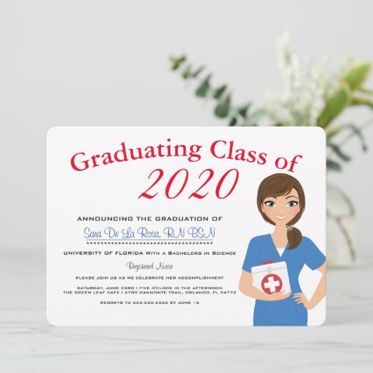 Infirmière Invitation Médicale (Debout devant)