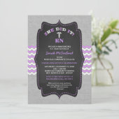 Infirmière invitations de diplôme, lavande gris ta (Debout devant)