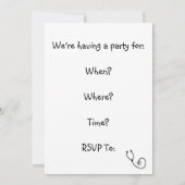 Infirmière - Invitations de la fête de graduation (Dos)