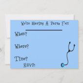 Infirmière - Invitations de la fête de graduation (Dos)