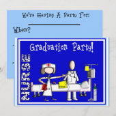 Infirmière - Invitations de la fête de graduation (Devant / Derrière)