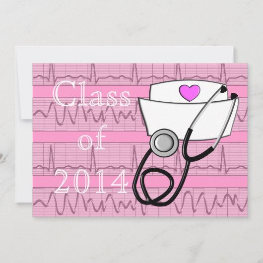 Infirmière - Invitations du groupe de diplômés EKG (Devant)