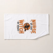 Infirmière le jour sorcière la nuit Design Hallowe (Serviette à main)