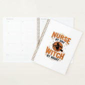 Infirmière le jour Sorcière la nuit Design Hallowe (Devant avec enveloppe)
