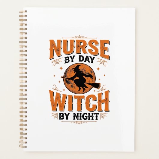 Infirmière le jour Sorcière la nuit Design Hallowe (Devant)