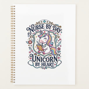Infirmière Licorne de jour Licorne de cœur Fond bl