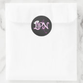 Infirmière LPN rose favoriser autocollant / envelo (Sac)
