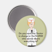 Infirmière Magnet amusante (Recto/Verso)