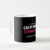 Infirmière Mains Calmes Cœur Fort Mug (Devant gauche)