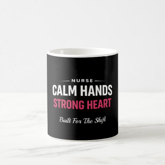 Infirmière Mains Calmes Cœur Fort Mug (Centre)