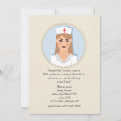 Infirmière médaillon Invitation (Devant)