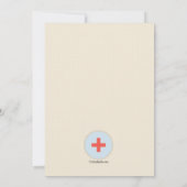 Infirmière Médaillon Invitation de graduation (Dos)