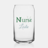 Infirmière médecin ajouter le nom texte vert bleu  (Verso)