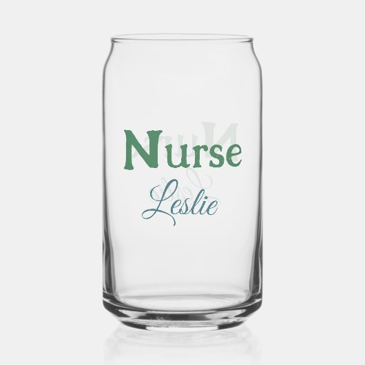 Infirmière médecin ajouter nom texte vert bleu sip (Recto)