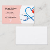 infirmière médecin carte de visite (Devant / Derrière)