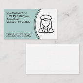 Infirmière Médicale Cartes de visite (Devant / Derrière)