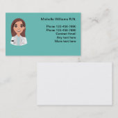 Infirmière Médicale Cartes de visite en soins de s (Devant / Derrière)