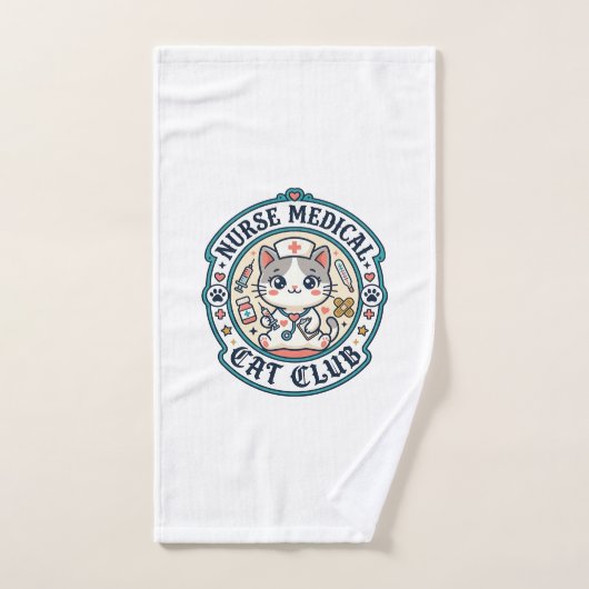 Infirmière médicale chat drôle conception amateur (Serviette à main)
