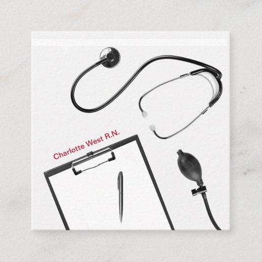 Infirmière Médicale inscrite Cartes de visite uniq (Devant)