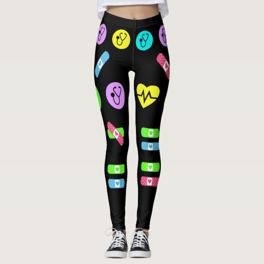 Infirmière Médicale Pop Fashion Leggings (Devant)