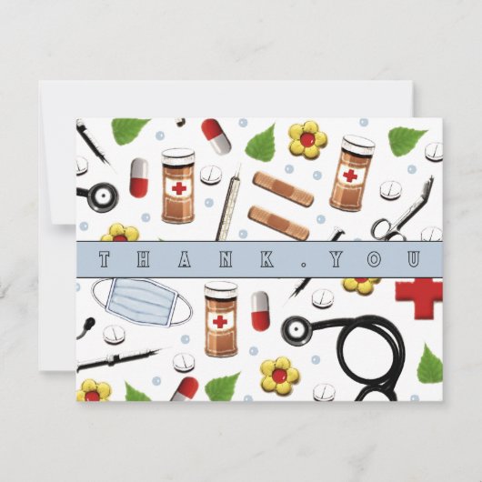 Infirmière Merci Cartes (Devant)