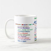 Infirmière Merci en 30 langues Café Mug (Gauche)