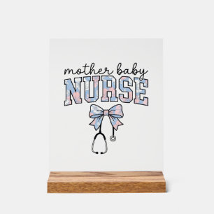 Infirmière Mère Bébé Chemise à nœud floral Design_