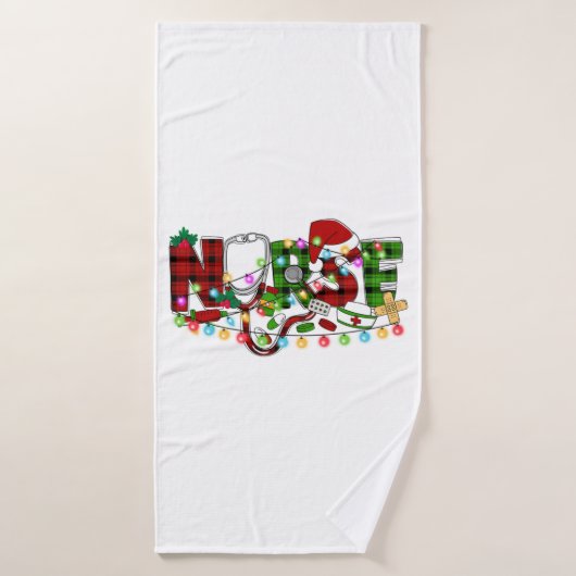 Infirmière Noël 1 (Serviette de bain)