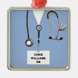 Infirmière Noël ornement en métal collectif