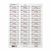 Infirmière Noël Retour Adresse Étiquettes (Feuille entière)