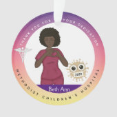 Infirmière noire, ornements de Noël Médicales (devant)