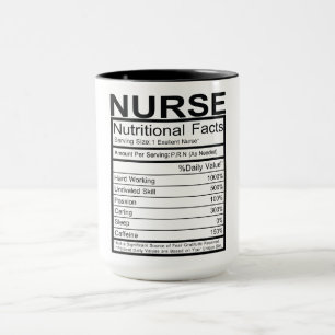Infirmière nutritionnelle faits Mug