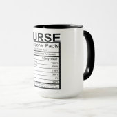 Infirmière nutritionnelle faits Mug (Devant droit)