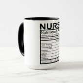 Infirmière nutritionnelle faits Mug (Devant gauche)