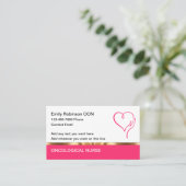 Infirmière Oncologique classe Cartes de visite élé (Debout devant)