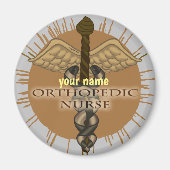 Infirmière orthopédique Caduceus aimant (Devant)