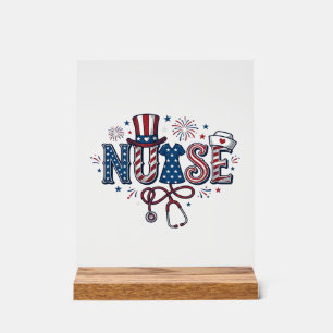 Infirmière Patriotique Gravure Vintage Design Vect