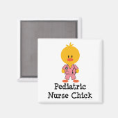 Infirmière pédiatrique Magnet de poussins (Recto/Verso)