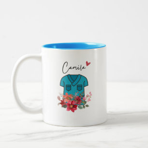 Infirmière personnalisée mug avec nom / Infirmière
