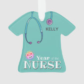Infirmière personnalisée Ornements de Noël (dos)