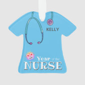 Infirmière personnalisée Ornements de Noël (dos)