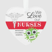 Infirmière personnalisée Ornements de Noël Médical (devant)