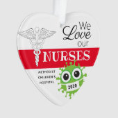 Infirmière personnalisée Ornements de Noël Médical (devant)