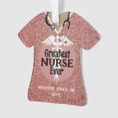 Infirmière personnalisée Pink Scrub Top Noël (devant)