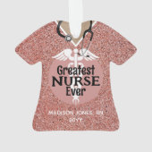 Infirmière personnalisée Pink Scrub Top Noël (dos)