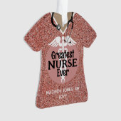 Infirmière personnalisée Pink Scrub Top Noël (devant)