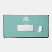 Infirmière personnalisée Turquoise blanc Caduceus (Clavier et souris)