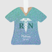 Infirmière personnalisée Turquoise Blue Parties sc (dos)